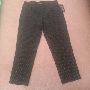 NWT Zac& RACHEL Ultimate Fit Stylish Black  Pants WITH GOLD ACCENTS SZ 16